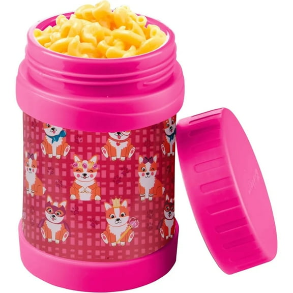 Bentology Stainless Steel Insulated Lunch 13 oz Jar for Kids –Large Leak-Proof Storage Container for Hot & Cold Food, Soups, Liquids - BPA Free - Fits Most Lunch Boxes and Bags - Corgi