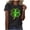 #0336-Black, variant on Uootdi St Patrick's Day Tees for Women Short Sleeve Crewneck Heart Shamrock Print Holiday Parades Casual Blouses Shirts Tops Gift