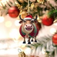 Yyeselk Christmas Cow Ornaments Hanging Christmas Cow Decorations Cute