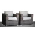 thumbnail image 3 of Living Source International Chaises de Patio avec Coussins en Espresso/gris (Ensemble de 2), 3 of 3