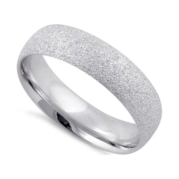 Mooneye 925 Sterling Silver Platinum Plated Brushed Wedding Women Gift Ring