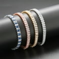 thumbnail image 1 of enjoywould Women Bracelet Colorful Cubic Zirconia Jewelry Rectangular Rhinestones Bracelet Birthday Gift, 1 of 5