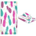 thumbnail image 7 of GZHJMY Towel Set of 3,Green Pink Pineapples 1 Bath Towel, 1 Towel, 1 Small Square Towel, Strong Soft and Compact Absorbent Yoga Gym Hotel Excellent Choice., 7 of 7