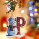 thumbnail image 3 of Adornos navideños con letras 2025, colgante de ciervo navideño, decoración de madera para mesa, adornos personalizados, 3 of 4