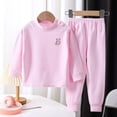 thumbnail image 2 of 6-12 Months Girls Long Sleeve Pajama Set Toddler Girls Little Girls Fall Clothes Toddler Outfit Girl Sweatshirt Shirt Pants Winter Outfit Toddler Girl Outfit For 1t 2t 3t 4t 5t 6t,Light Pink, 2 of 5