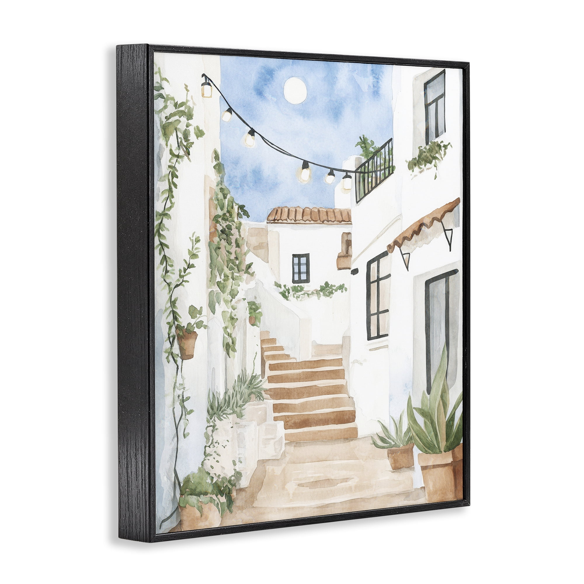 Stupell Industries Cozy Street Architecture Black Framed Giclee Art, design by Svetlana Aleynikova