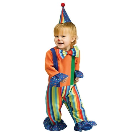 Rainbow Li'l Clown Party Toddler Boy Halloween Costume - Walmart.com