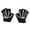 Black1, variant on Krdevn Kids Luminous Skeleton Half Finger Knit Gloves Stretch Ribbed Cuff Halloween Gaming Cycling Thermal Fingerless Mittens Size:One Size