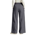 thumbnail image 3 of Likimi Pants Women High Waisted Wide Leg Elastic Waistband Solid Color Loose Fit Elegant Casual Comfort Trousers With Pockets Dark Gray Size M, 3 of 6