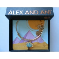Alex and Ani Womens Blue Lotus EWB Bangle Bracelet, Expandable