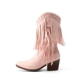 thumbnail image 2 of Botas de Vaquera para Niñas DREAM PAIRS con Flecos y Borlas Rosa Talla 13, 2 of 6