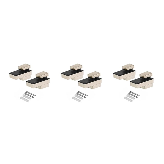 Scienceny Paquete de 2 soportes de estante de vidrio montados en la pared aleación de Zinc hogar Oficina sala de estar dormitorio muebles Type1 NO1