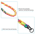 thumbnail image 4 of Uxcell 21.7" Paracord Neck Lanyard Keychain Braided Strong Lanyard with Clip and Key Ring Rainbow 3 Pack, 4 of 5