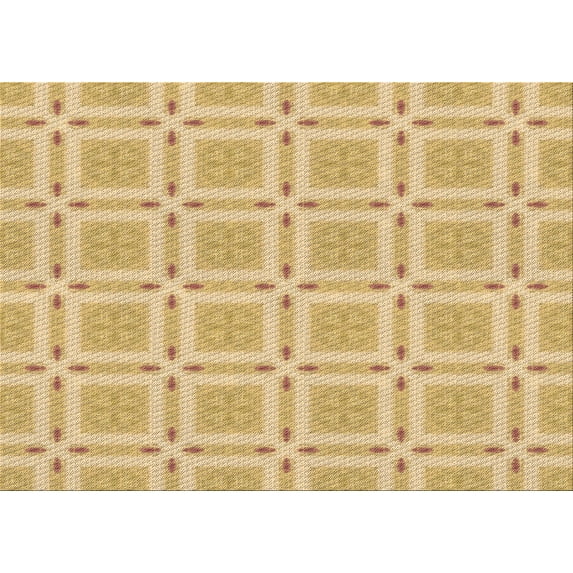 Ahgly Company Indoor Rectangle Patterned Orange Gold Area Rugs, 6' x 9'
