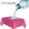 thumbnail image 4 of 54" x 72" Rectangle Disposable Plastic Table Covers Wipe Clean Party Table Cloth Covers (Rose), 4 of 7