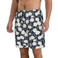 thumbnail image 2 of Naloa Daisies Flowers Men's Beach Shorts, Surfing shorts, Swim trunks, Quick Dry Swim Trunks for Surfing Beach Fun - Small, 2 of 9