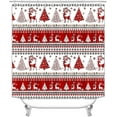thumbnail image 2 of 4PCS Santa Claus Shower Curtain Set, Christmas Tree Snowflake Winter Holiday New Year Kids Girls Bathroom Decor, Waterproof Fabric Pink Shower Curtain, Non-slip Bath Mat, Xmas Gifts, 2 of 7