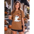 thumbnail image 6 of KimSoong Women Halloween T-Shirt Cute Ghost Fall Pumpkin Graphic Shirt Coffee Lover Tees Short Sleeve Tops, 6 of 14
