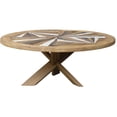 thumbnail image 4 of Tuscany Round Recycled Teak Wood Coffee Table, 40 inch, 4 of 5