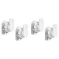 thumbnail image 1 of 4 Pcs Support Mural Universel pour Haut-Parleur Pince de Plafond avec Rotation Réglable de l'Angle de Pivot et d'Inclinaison, 4 x Support Mural pour audio (avec package d'Installation), Blanc, 1 of 6
