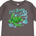 thumbnail image 4 of Inktastic Lets Swim- cute sea turtle Boys or Girls Long Sleeve Toddler T-Shirt, 4 of 5