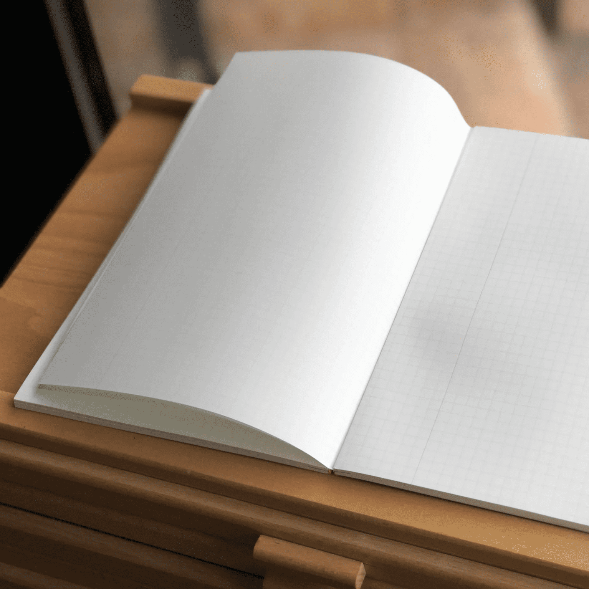 Life Margin Bound On Side Notebooks: 7 in x 10 in. (Tan/Yellow Cover, Gridded Pages)