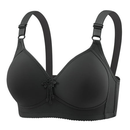 Elvqul Adaptive Bras Women Breathable Black Compression Nylon Standard Straps Underwear Comfort Bras