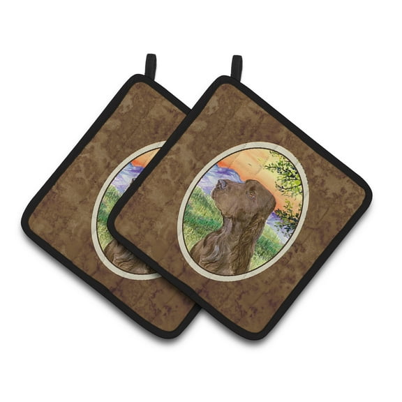 Carolines Treasures SS1017PTHD Field Spaniel Pair of Pot Holders, 7.5HX7.5W, multicolor