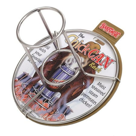 Beer Butt Chicken - 0880-CS, Stainless Steel Beercan ChickCAN Rack, Wire rack cooks a 4-pound chicken upright by beer can method By Bayou Classic