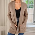 thumbnail image 3 of Cardigan Sweaters for Women Casual Lightweight Knit Cardigan Sweaters Open Front Cardigan Coat Khaki S-2XL, 3 of 4