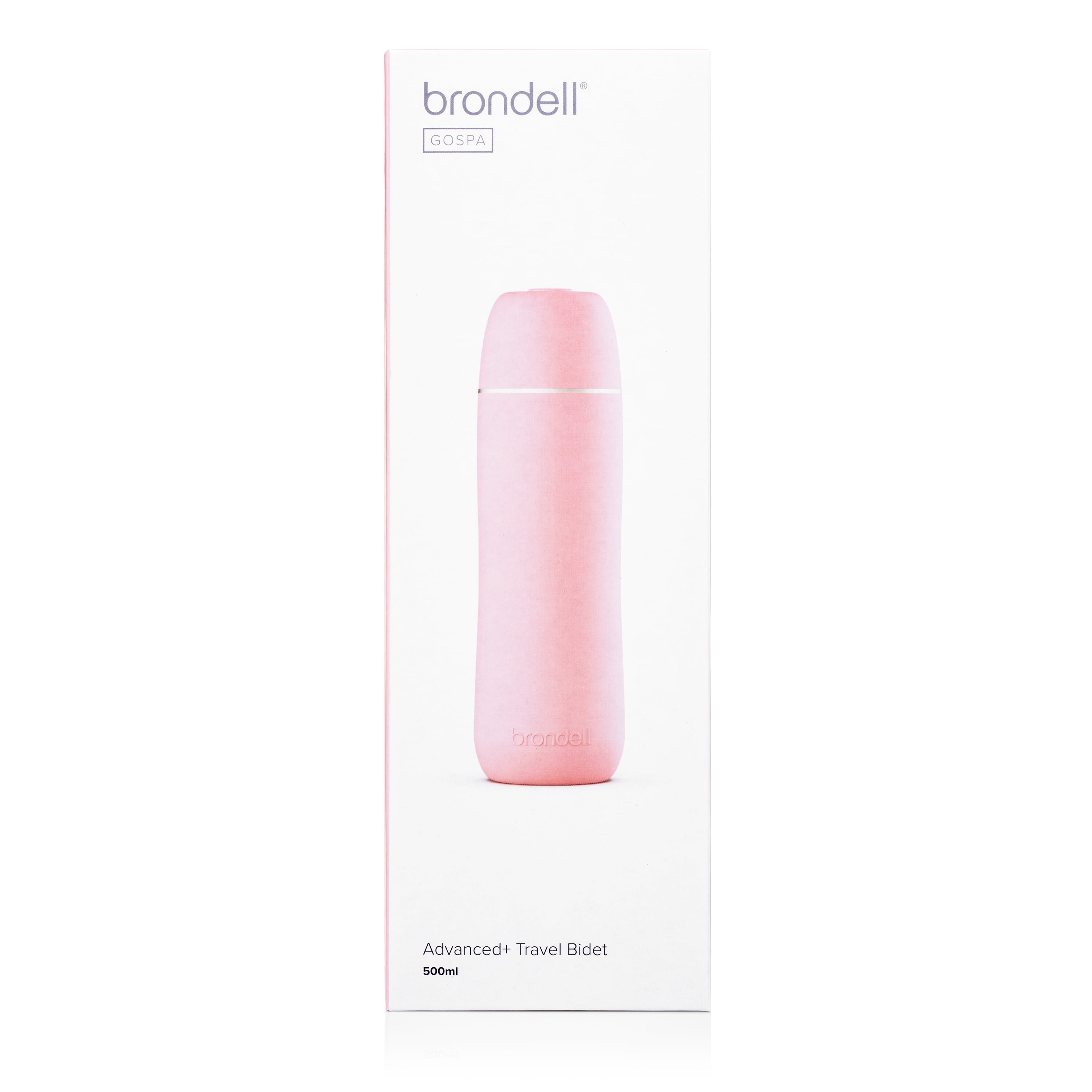 GoSpa Advanced + Travel Bidet (500ml), Pink w/ Retractable Nozzle and Drawstring Carrying Bag