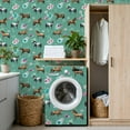 thumbnail image 4 of Western Peel and Stick Wallpaper Elegant Horses Floral Green Wall Mural 17.7in x 9.8ft Self Adhesive Removable Wall Paper Renter Friendly Wallpaper for Nursery Bedroom Cabinets, 4 of 8