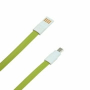 Angle View: Baby Green Noodle Data Cable 4 Ft For Samsung Galaxy Note 3 N9000 N7100 N7000