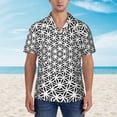 thumbnail image 3 of Poker Casino Seamless Pattern Mens Hawaiian Shirt Short Sleeve Casual Button Up Tropical Summer Beach Shirt, 3 of 9