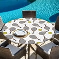 thumbnail image 6 of Tennis Sport Round Tablecloth 45-54 Inch Round Fitted Table Cloth with Elastic Edge, Cartoon Classic Tennis Pattern Waterproof Table Cover Protector for Outdoor Picnic Party Dining, 6 of 9