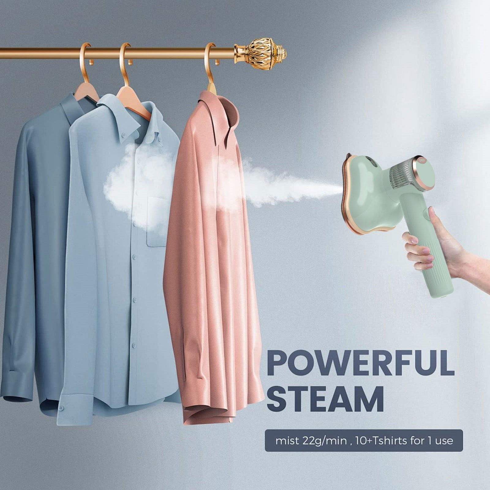 VogueV Pond Filters, Upgrade Portable Mini Ironing Machine Cordless 180°Rotatable Handheld Steam Foldable Travel Garment Steamer For Fabric Clothes 100Ml Capacity Tank Ideal For Home Travel