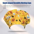 thumbnail image 3 of ruzhgo Operating Hats Nurses Long-time Service Gourd-shaped Pure Color Button Professional Assorted Colors Multifunctional Working Caps Hallowmas Yellow Hallowmas Yellow, 3 of 5