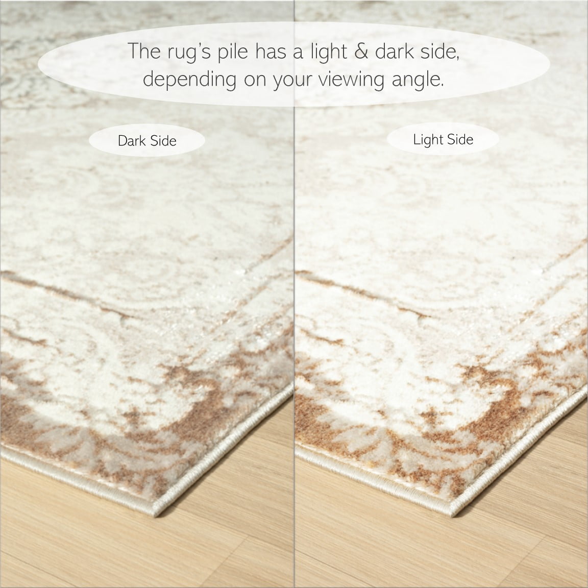 Ox Bay Bethany 2'6" x 8' Beige Trellis Durable Indoor Area Rug