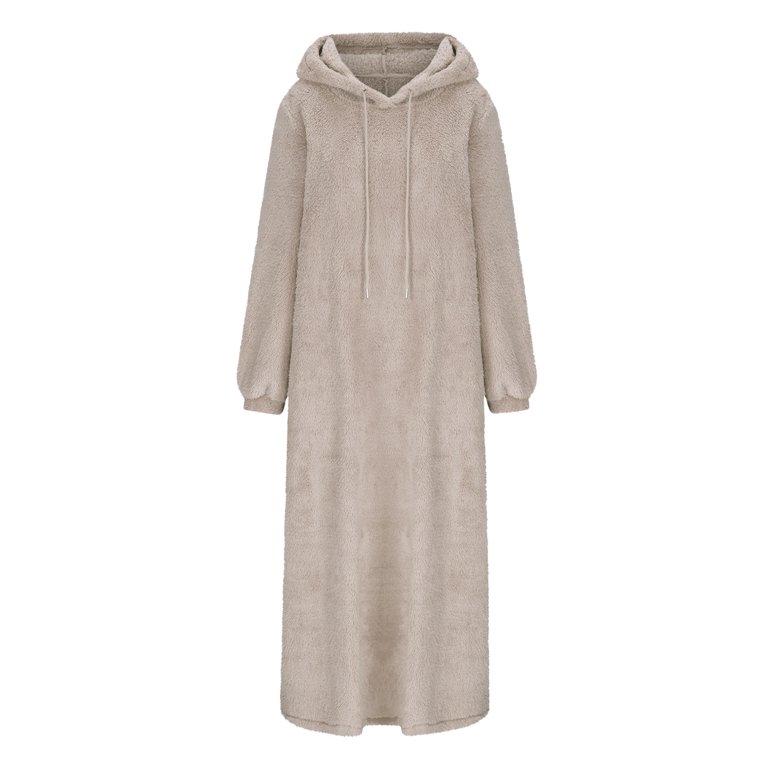 comfy christmas dress Fdgiu Women's Christmas Sleep Dress, Long Sleeve Comfy Soft Nightie, Round Neck Tshirt Dress Casual House Dress, Size: Large, Gray