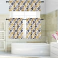 thumbnail image 7 of Yesfashion Quatrefoil Tier Curtains , Set of 2 Moroccan Tile Printed Short Bathroom Window Curtain, Cotton Blend Half Window Curtains, 7 of 7
