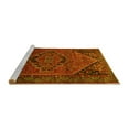 thumbnail image 2 of Ahgly Company Machine Washable Indoor Round Persian Yellow Traditional Area Rugs, 8' Round, 2 of 4