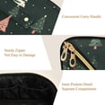 thumbnail image 5 of FORMRS Makeup Bag Travel Cosmetic Organizer for Women Fold Flat Zipper Pouch with Handle, Green Christmas Trees, 5 of 8