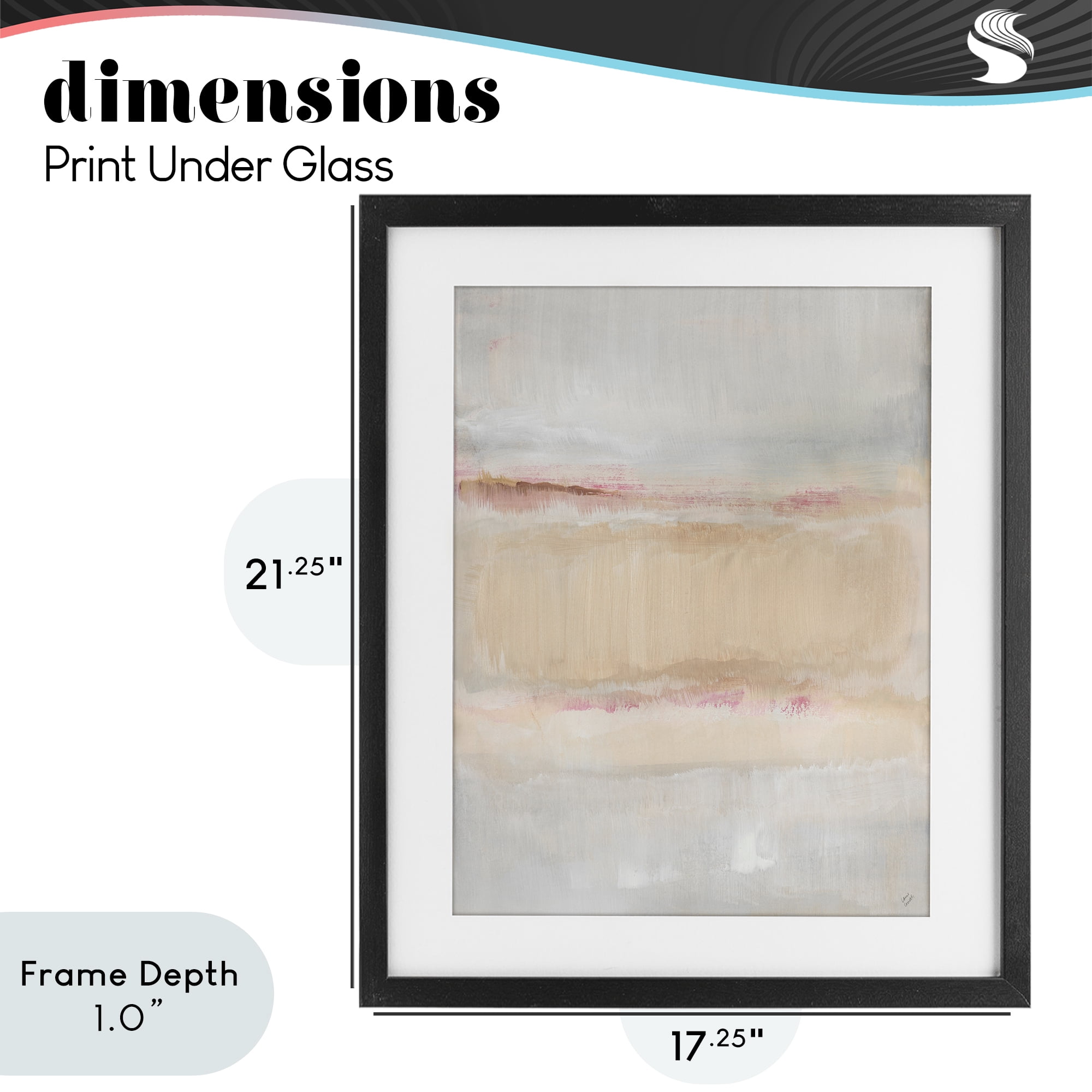 Stupell Industries Restful Misty Landscape Black Framed Print Under Glass, design by Lanie Loreth