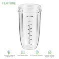 thumbnail image 4 of Paquete de 2 piezas de repuesto con tapa abatible para llevar y juntas de goma compatibles con NutriBullet 600 w/900 w, 4 of 7