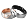 thumbnail image 4 of 6mm Stainless Steel Couples Promise Ring Wedding Engagement Ring, 4 of 5