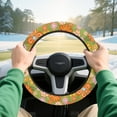 thumbnail image 4 of HUIACONG Hippie Flowers Golf Cart Steering Wheel Cover Comfortable Flannel Fabric Golf Cart Steering Wheel Protection Warm Comfortable Universal Fit EZGO Yamaha Club Cars, 4 of 7