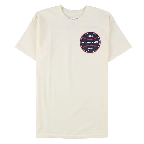 Camiseta Básica con Logotipo Mitchell & Ness Hombre Marfil S
