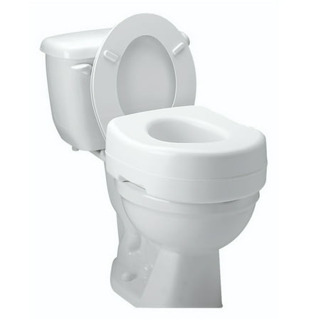 Carex Raised Toilet Seat Riser, Adds 5.5" of Height, 300 lb Weight Capacity, Slip-Resistant, White