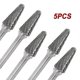 thumbnail image 4 of 5 piezas SL-4 Fresas de carburo de tungsteno de forma cilíndrica, fresa rotativa de doble corte con vástago de 1/4 para fresa rotativa, 4 of 5