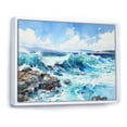 thumbnail image 2 of Designart "Scenic Blue Ocean In Motion" Ocean Floater Framed Canvas Prints, 2 of 5